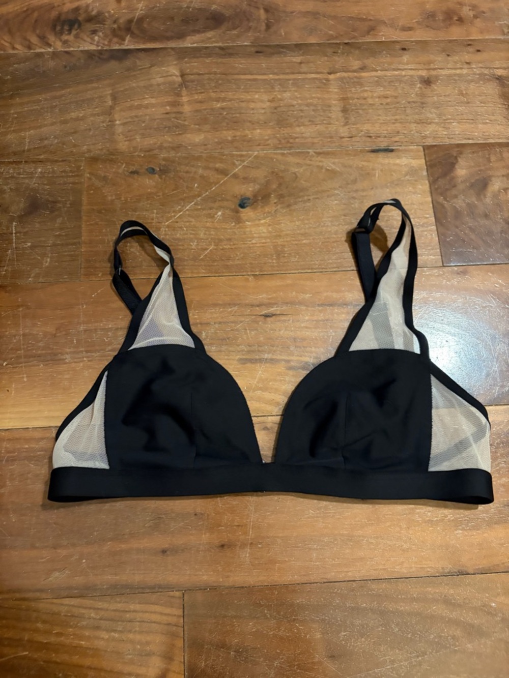 Victoria's Secret Black Mesh Triangle Bralette